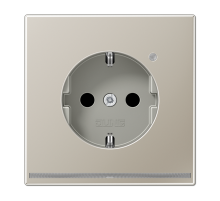 Розетка Schuko с LED подсветкой Jung ES1520-OLNW