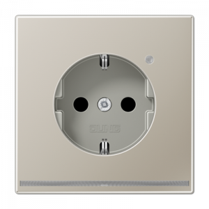 Розетка Schuko с LED подсветкой Jung ES1520-OLNW