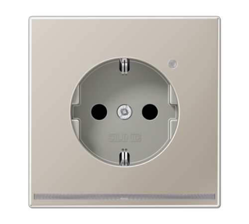 Розетка Schuko с LED подсветкой Jung ES1520-OLNW