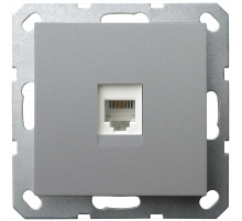 Интернет розетка Jasmart цвет алюминий разъем RJ45 (8/8) G6105S