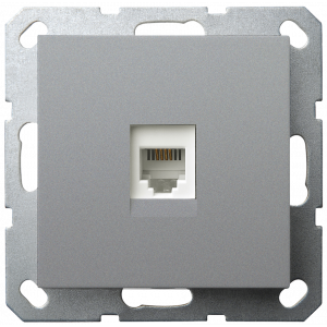 Интернет розетка Jasmart цвет алюминий разъем RJ45 (8/8) G6105S