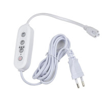 Таймер с вилкой и разъемом для фито светильника (UL-00006493) Uniel UST-E33 WHITE 2M