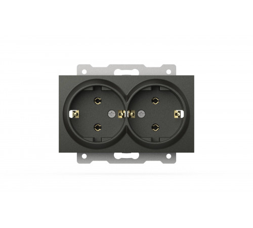 Розетка двухместная с заземлением ELBI Zena Vega 609-011100-907