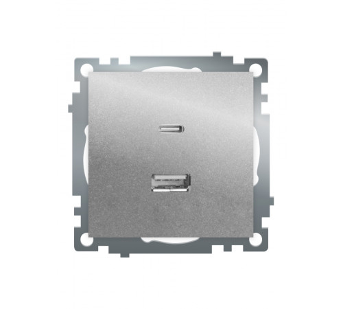 Розетка 2-местная USB + type C Stekker Катрин GLS10-7116-03 50054