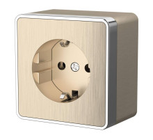 Розетка с заземлением Werkel Gallant шампань рифленый W5071010 4690389164491 a051038
