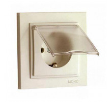 Розетка с заземлением с крышкой Mono Electric Despina 16А 250В крем 102-170021-118
