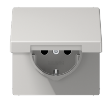 Розетка Schuko с крышкой Jung LS1520BFKLLG