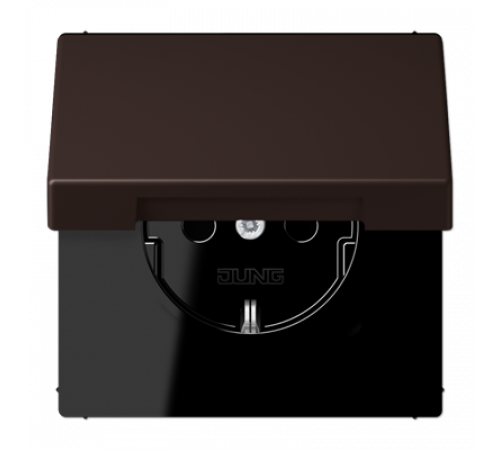 Розетка 2K+З с крышкой Jung LC1520BFKL252
