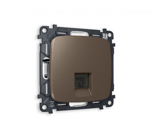 Комплект механизма телефонной розетки RJ-11(4P4C) со шторкой Ambrella Volt Omega MO642030 Комплект механизма телефонной розетки RJ-11(4P4C) со шторкой Ambrella Volt Omega MO642030