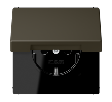 Розетка 2K+З с крышкой Jung LC1520BFKL241
