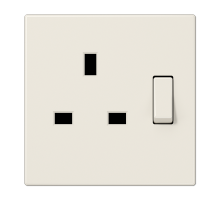 Розетка британского стандарта с выключателем Jung LS3171