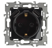 Розетка 2P+E со шторками и 2xUSB Эра 12-4109-06 Б0047845