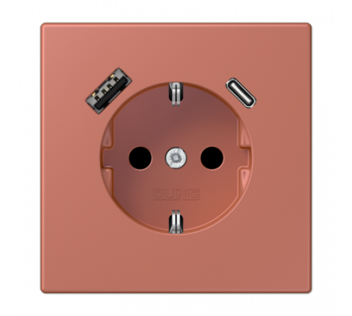 Розетка 2K+З USB Typ AC Jung LC1520-15CA236 Розетка 2K+З USB Typ AC Jung LC1520-15CA236