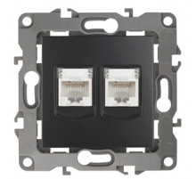 Розетка информационная двойная 2XRJ45 Эра 12-3108-05 Б0014733