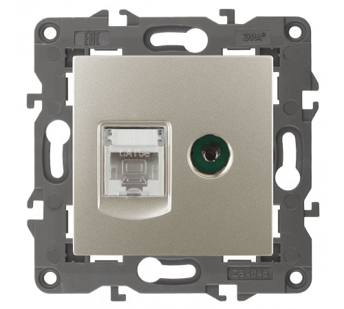 Розетка RJ45+TV Эра 14-3110-04 Б0034317 Розетка RJ45+TV Эра 14-3110-04 Б0034317