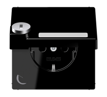 Розетка Schuko с крышкой и замком Jung LS1520NAKLSLSW