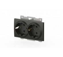 Розетка двухместная с заземлением ELBI Zena Vega 609-011100-907