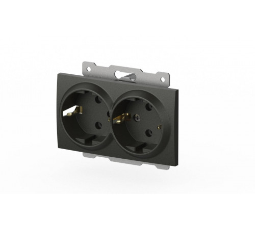 Розетка двухместная с заземлением ELBI Zena Vega 609-011100-907