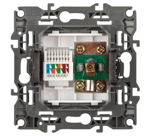 Розетка комбинированная RJ45+TV Эра 12-3110-16 Б0065646 Розетка комбинированная RJ45+TV Эра 12-3110-16 Б0065646