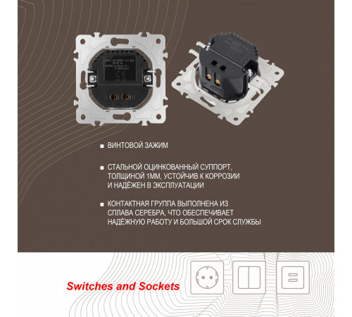 Розетка USB 2.1А+1А Arte Milano 202.46-1.shampan Розетка USB 2.1А+1А Arte Milano 202.46-1.shampan
