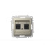 Розетка компьютерная двухместная ( Cat 6) ELBI Zena Vega 609-011400-248