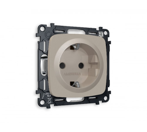 Комплект механизма розетки с/з со шторками Ambrella Volt Omega MO367010 Комплект механизма розетки с/з со шторками Ambrella Volt Omega MO367010