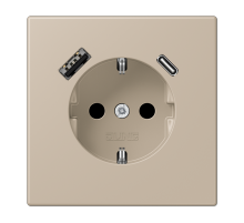 Розетка 2K+З USB Typ AC Jung LC1520-15CA243