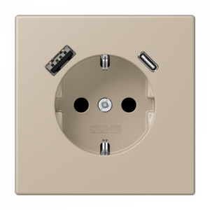 Розетка 2K+З USB Typ AC Jung LC1520-15CA243