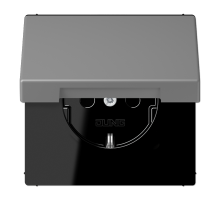 Розетка 2K+З с крышкой Jung LC1520BFKL203