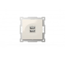 Розетка USB 5V 2,1A 2-я ELBI Zena Vega 609-010200-143