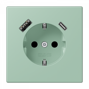 Розетка 2K+З USB Typ AC Jung LC1520-15CA217