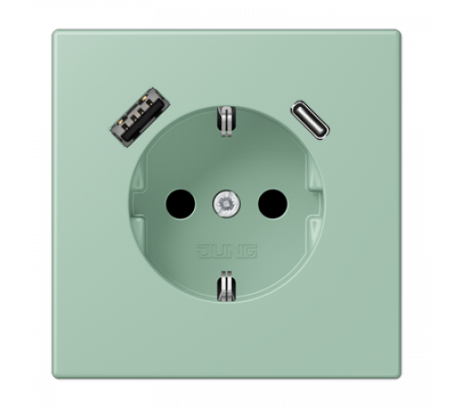 Розетка 2K+З USB Typ AC Jung LC1520-15CA217 Розетка 2K+З USB Typ AC Jung LC1520-15CA217