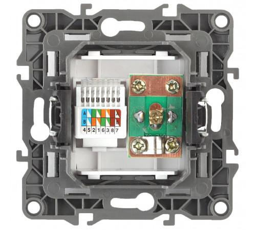 Розетка комбинированная RJ45+TV Эра 12-3110-01 Б0027441
