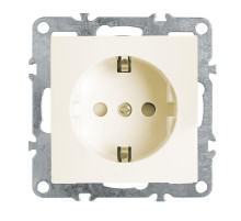 Розетка Stekker Эрна c/з 16A 250V с защитной шторкой слоновая кость PST16-9110-02 39328