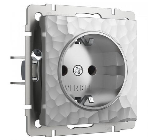 Розетка Werkel Hammer серебряный 4690389162824 Розетка Werkel Hammer серебряный 4690389162824