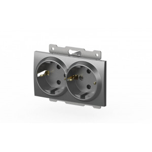 Розетка двухместная с заземлением ELBI Zena Vega 609-011000-907