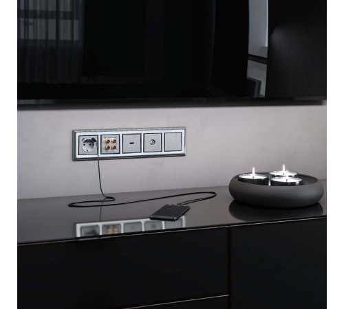 Акустическая розетка Werkel cеребряный рифленый W1185009 4690389159916 Акустическая розетка Werkel cеребряный рифленый W1185009 4690389159916