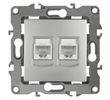 Розетка информационная двойная 2XRJ45 Эра 12-3108-03 Б0014731
