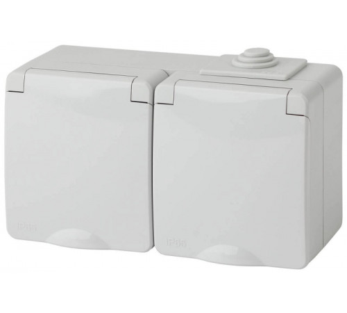 Розетка ЭРА Эксперт 2х2P E IP65 16A 250V 11-2603-03 Б0035991 Розетка ЭРА Эксперт 2х2P E IP65 16A 250V 11-2603-03 Б0035991