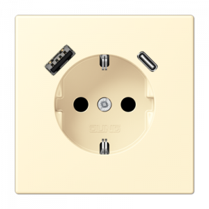 Розетка 2K+З USB Typ AC Jung LC1520-15CA201