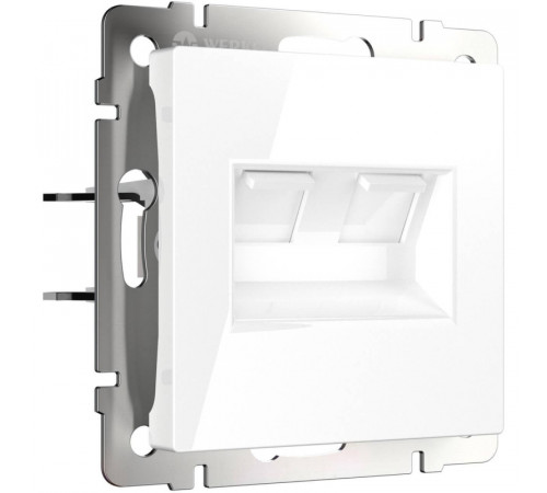 Розетка двойная Ethernet RJ-45 Werkel белый W1181101 4690389155376 Розетка двойная Ethernet RJ-45 Werkel белый W1181101 4690389155376