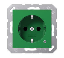 Розетка Schuko с индикатором режима работы Jung A1520BFKOGN