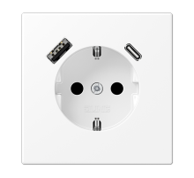 Розетка 2K+З Jung LS1520-15CAWWM