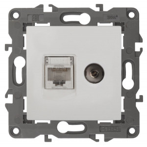 Розетка RJ45+TV Эра 14-3110-01 Б0034314