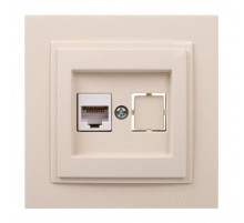 Розетка компьютерная Rj45 Cat6 Mono Electric Despina крем 102-170005-125