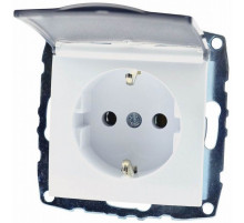 Розетка с заземлением с крышкой Mono Electric Despina-Larissa 16А 250В белый 500-001921-118