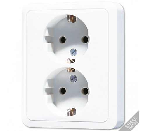 Розетка двухместная Jung CD5020NSW Розетка двухместная Jung CD5020NSW