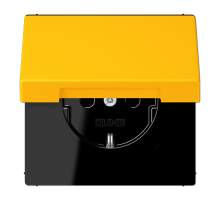 Розетка 2K+З с крышкой Jung LC1520BFKL263