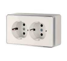 Розетка двойная с заземлением Werkel Gallant слоновая кость W5072103 4690389164668