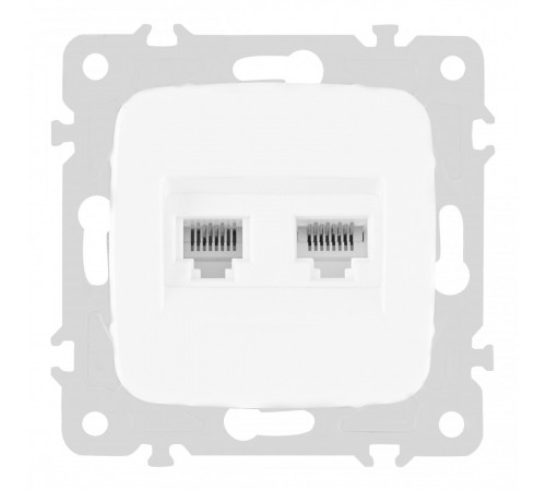 Розетка телефонная RJ11 + компьютерная RJ45 Arte Milano 205.44-1.white Розетка телефонная RJ11 + компьютерная RJ45 Arte Milano 205.44-1.white